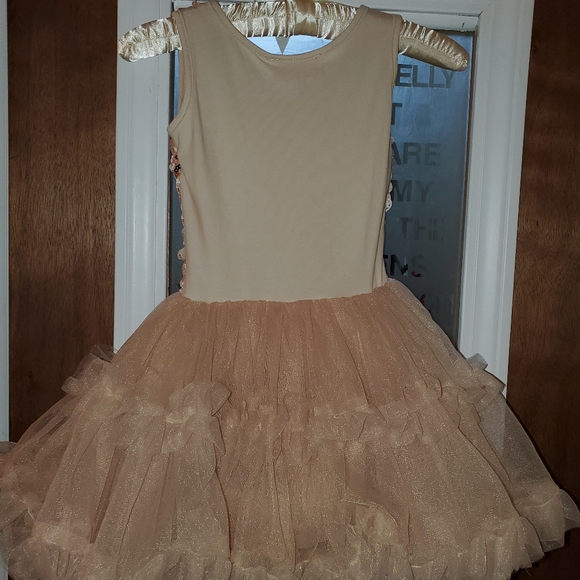 Tan / Beige sequined tutu dress - Picture 3 of 3